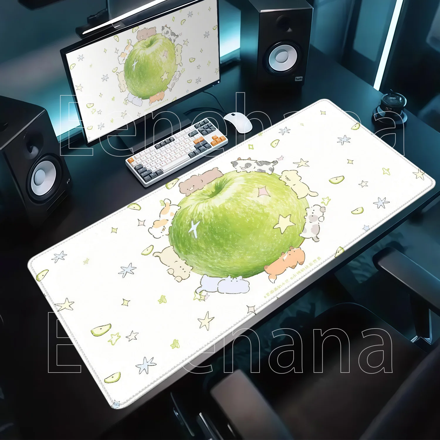 HD Printing Cartoon Apple Animal XXL Mousepad Rubber Large Mouse Pad Gaming NonSlip Office Computer PC Keyboard ESports Desk Mat