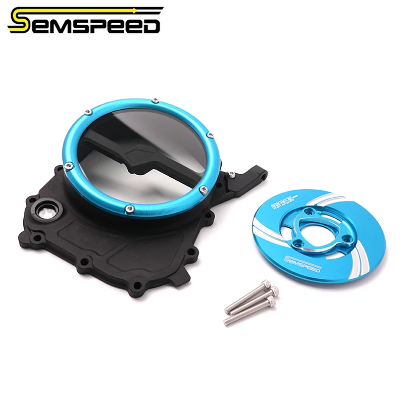 SEMSPEED CNC Aluminum Engine Clear Clutch Cover For CFMOTO 675NK 675SS 675SR-S NK675 675SR-S Motorcycle Accessories