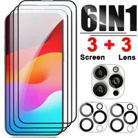 For IPhone 16/16 Plus/16 Pro/16 ProMax Tempered Glass Screen Protectors HD Clear Camera Lens Protective Films for Apple IPhone16