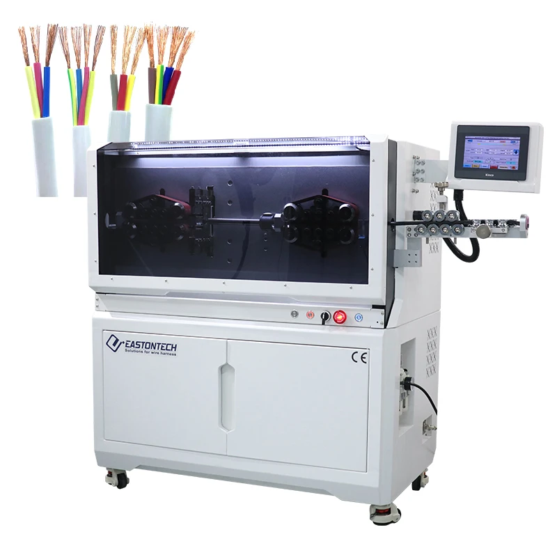 Full Automatic Stripper Machine EW-05H+ Stripping for PVC Wire Braided Cable Fiberglass Wire Cutting Cable Range 2.5-120 Mm2