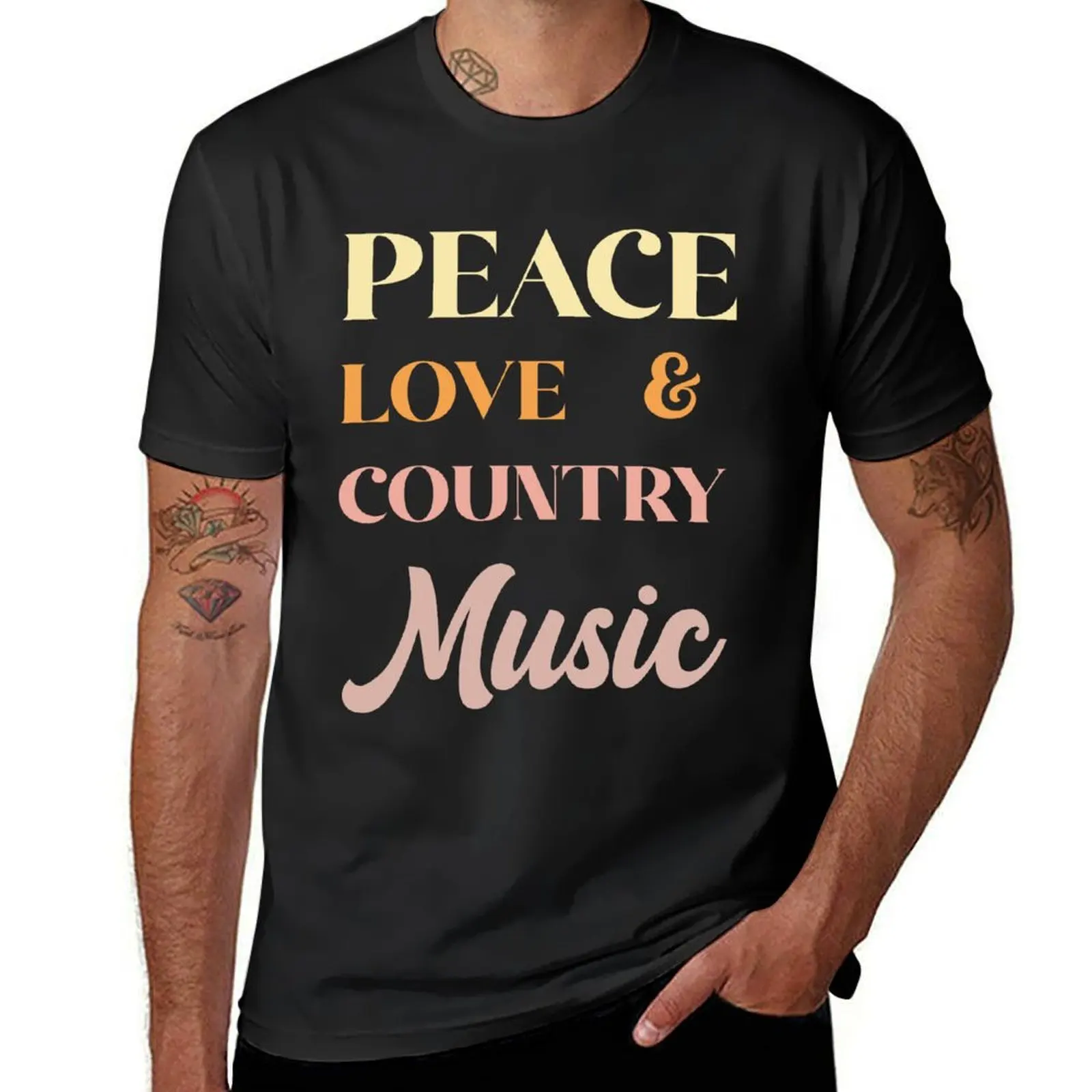 Music Qoutes Music lovers gift T-Shirt customizeds graphics customs design your own plain mens cotton t shirts