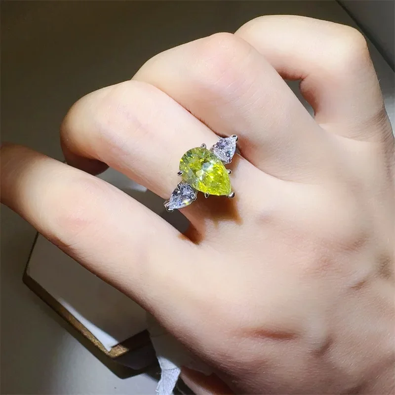 Anillo de moissanita SACE GEMS GRA certificado 1-3CT VVS1, anillo solitario de diamante de laboratorio para mujer, promesa de compromiso, joyería de boda