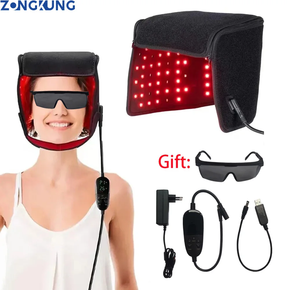 

215Pcs Led Red Light Hair Regrowth Cap 850nm&660nm Near-infrared Light Reduces Oiliness Strengthen Hair Roots Anti-Hair Loss Hat