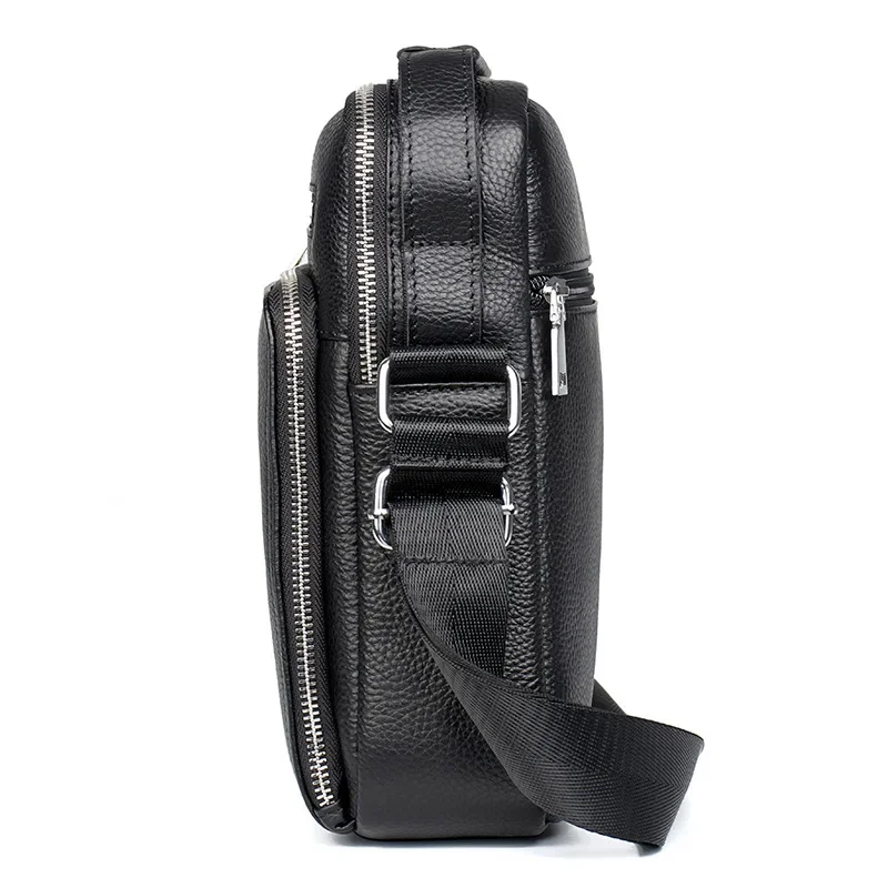 Men's Leather Handbags Cowhide Messenger Bag Shoulder Men Ipad Business Bags Medium Briefcase Handbag Small Crossbody Bag