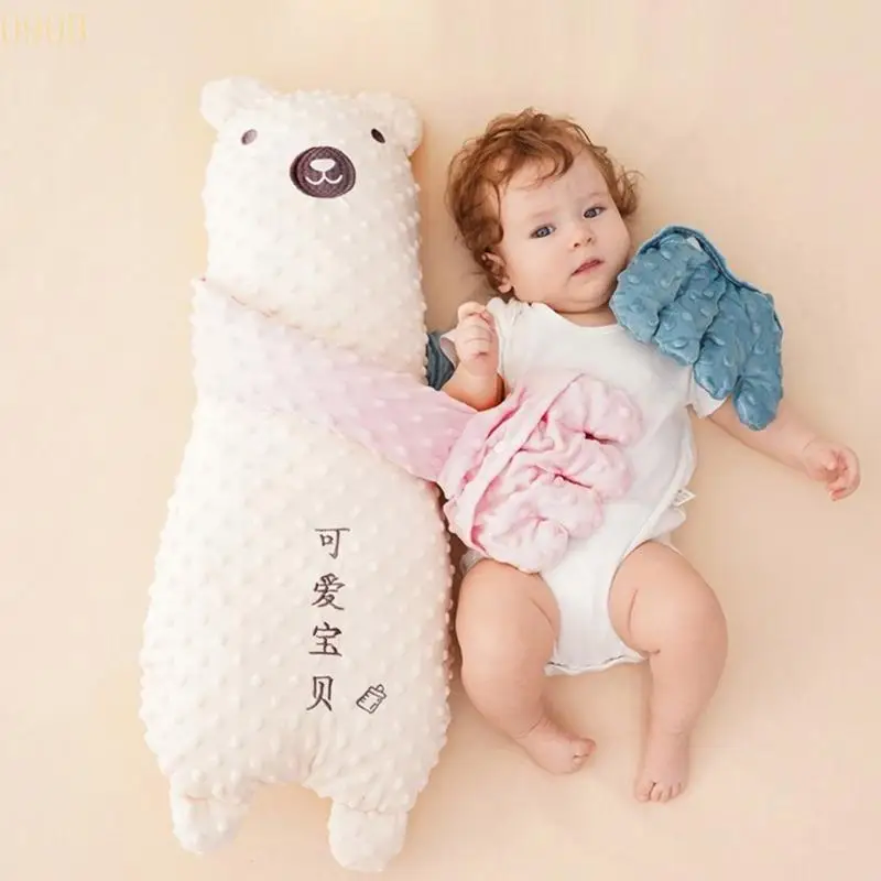 

090B Startle Proof Soothing Pillow Newborns Baby Comforting Hand Lovely Cartoon Pacify Doll for Comfortable Infants Sleep