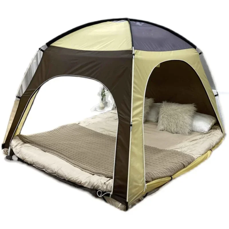 Indoor tent for adults, single or double, large capacity foldable, breathable, wind proof, mosquito proof, and warm