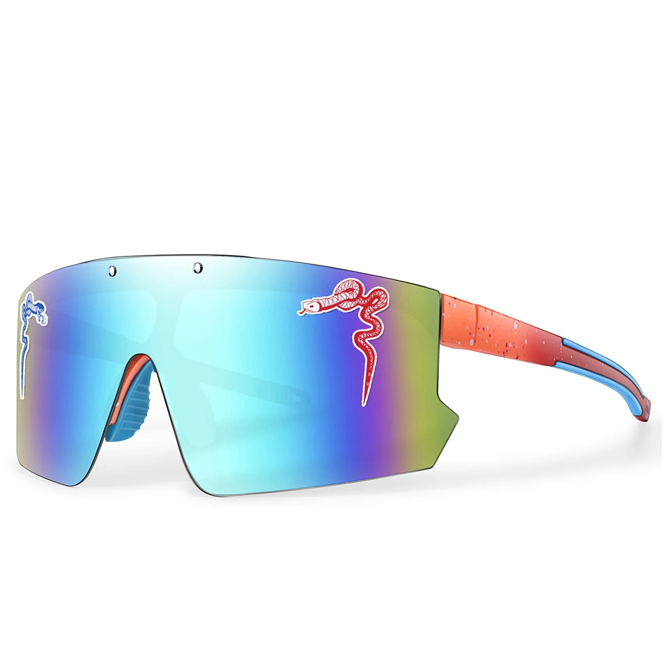 Unisex modieuze winddichte sportbril met opklapbare UV400 MTB-zonnebril voor buiten fietsen, hardlopen, feesten, voor mannen en vrouwen