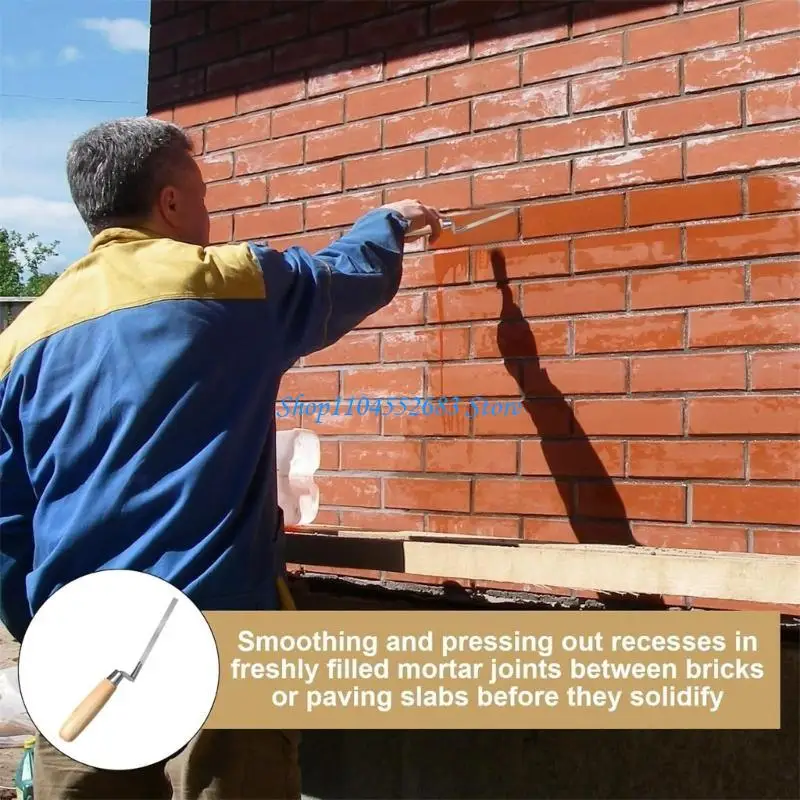 Y6GD 2Pcs Tuck Pointers Tuck Pointing Trowel with Handle Mortar Repair Tool Tuck