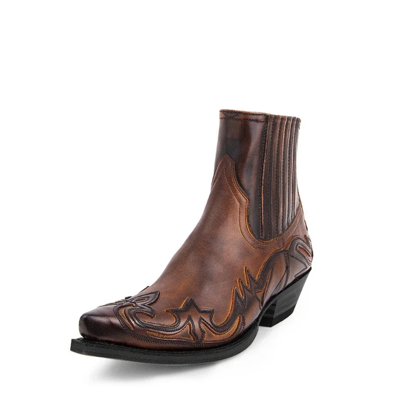 Fashion Unisex Boots Western Cowboy Boot Designer Embroider Ankle Boots for Men Pointed Leather Boots for Women Big Size48Botas image 5