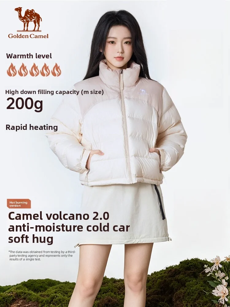 Golden Camel Volcano 2.0 Winter Unisex Down Jacket Outdoor Ultralight 680FP Warm Windproof Duck Down Hooded Coat Climbing Jactet
