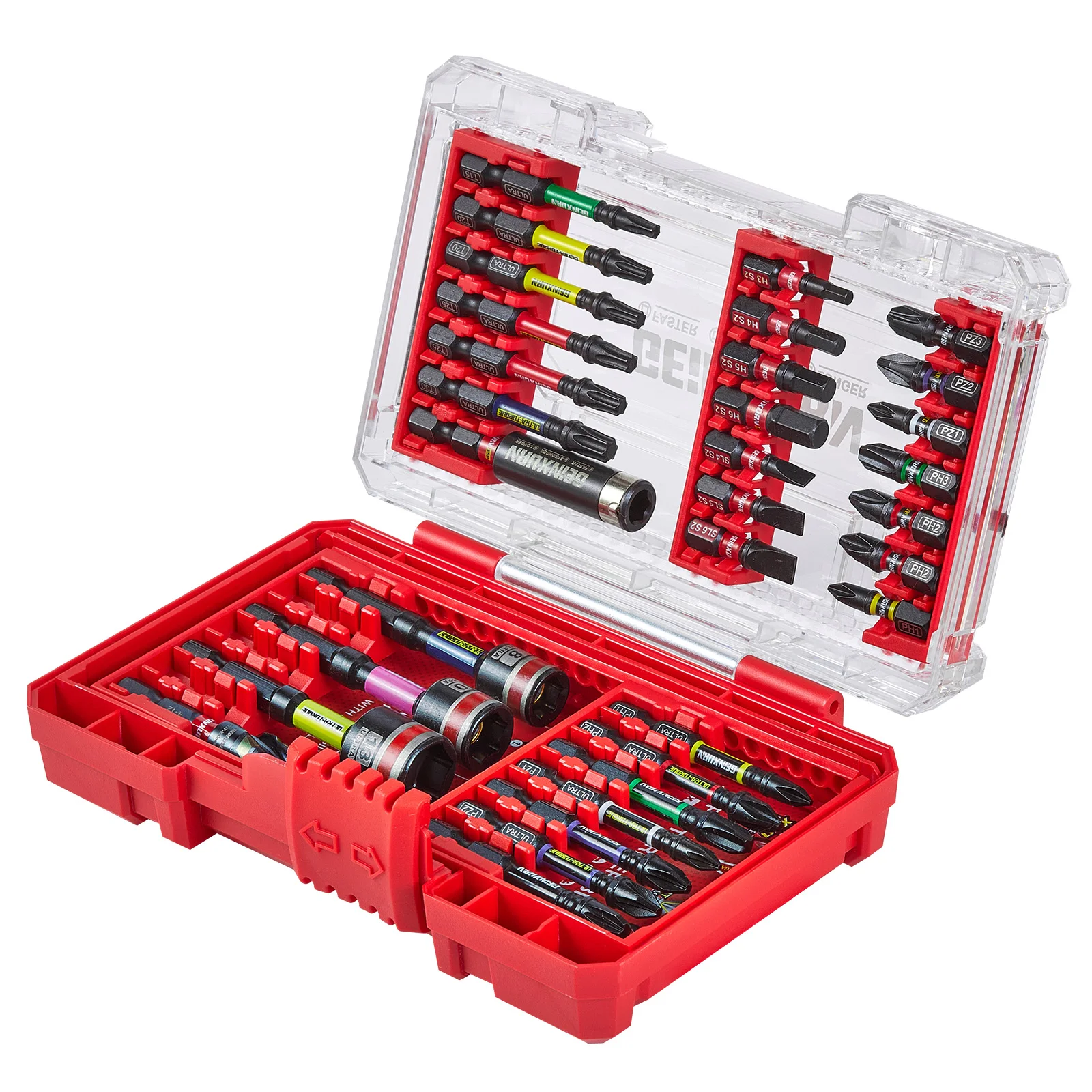 

Набор отверток Geinxurn, 32 шт., магнитная сталь S2, 1 дюйм/2 дюйма, PH/PZ/Hex/SL/Torx, ударный держатель бит и гайковерт с красной коробкой Ca