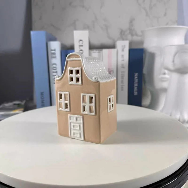Creative House Shape Candle Candlestick Cartoon Cat Aromatherapy Candle Holder Birthday Gift Ornaments Halloween Decoration