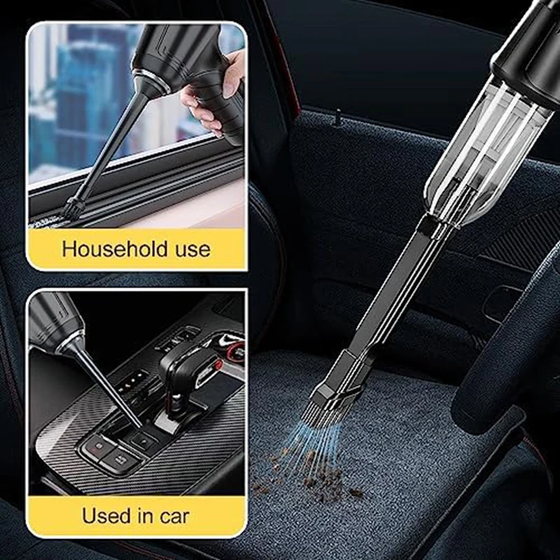 コードレス車用掃除機,ミニポータブル掃除機,黒,コードレス,12000Pa,高出力