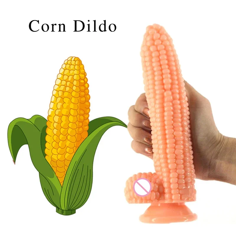 Corn Imitation Dildo Anal Plug Adult Products Vegetables Dildo with Suction Cup Vagina Massage Masturbation Goods Ass Sex Toys