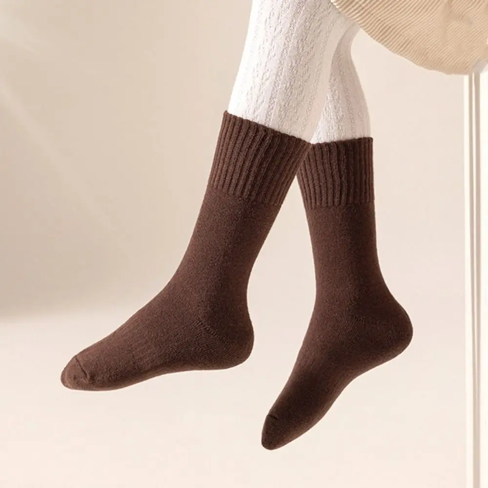 

5Pairs Soft Short Tube Kids Thicken Socks Warm Cute Girls Floor Plush Socks Sleeping Hosiery Children's Winter Socks Children