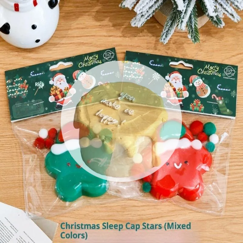 

1Pc Cute Cartoon Christmas Theme Simulation Squeeze Toy Pinch Stress Relief Decompression Toy Holiday Gift for Kids Adults