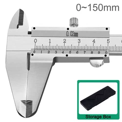 0-150mm 0.02mm Stainless Steel Digital Vernier Caliper with Storage Box Metal Ruler Measuring Tools