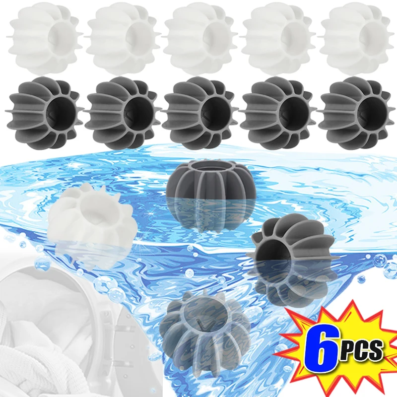 1/3/6Pcs Silicone Magic Laundry Balls Reusable Anti-tangle Washing Machine Ball Hair Catcher Clothes Cleaning Tool Laundry Balls