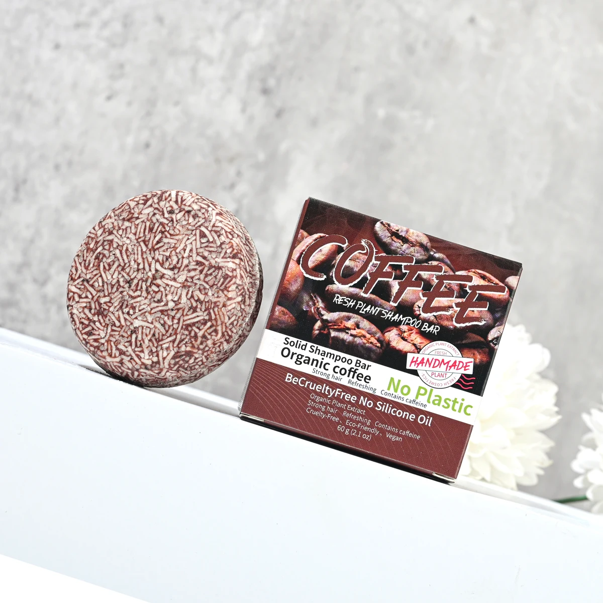 J + 60 جرام شامبو قهوة صلب مرطب للتنظيف وإزالة التلوث والتحكم في الزيوت وإزالة القشرة وصابون العناية بالشعر