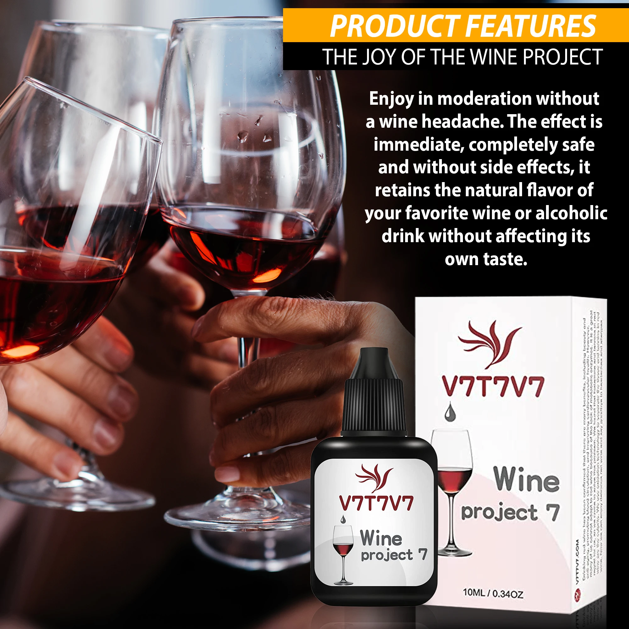 V7T7V7 Wine Sulfite Filter To Remove And Histamine, Eliminate Headaches, Reduce Allergies