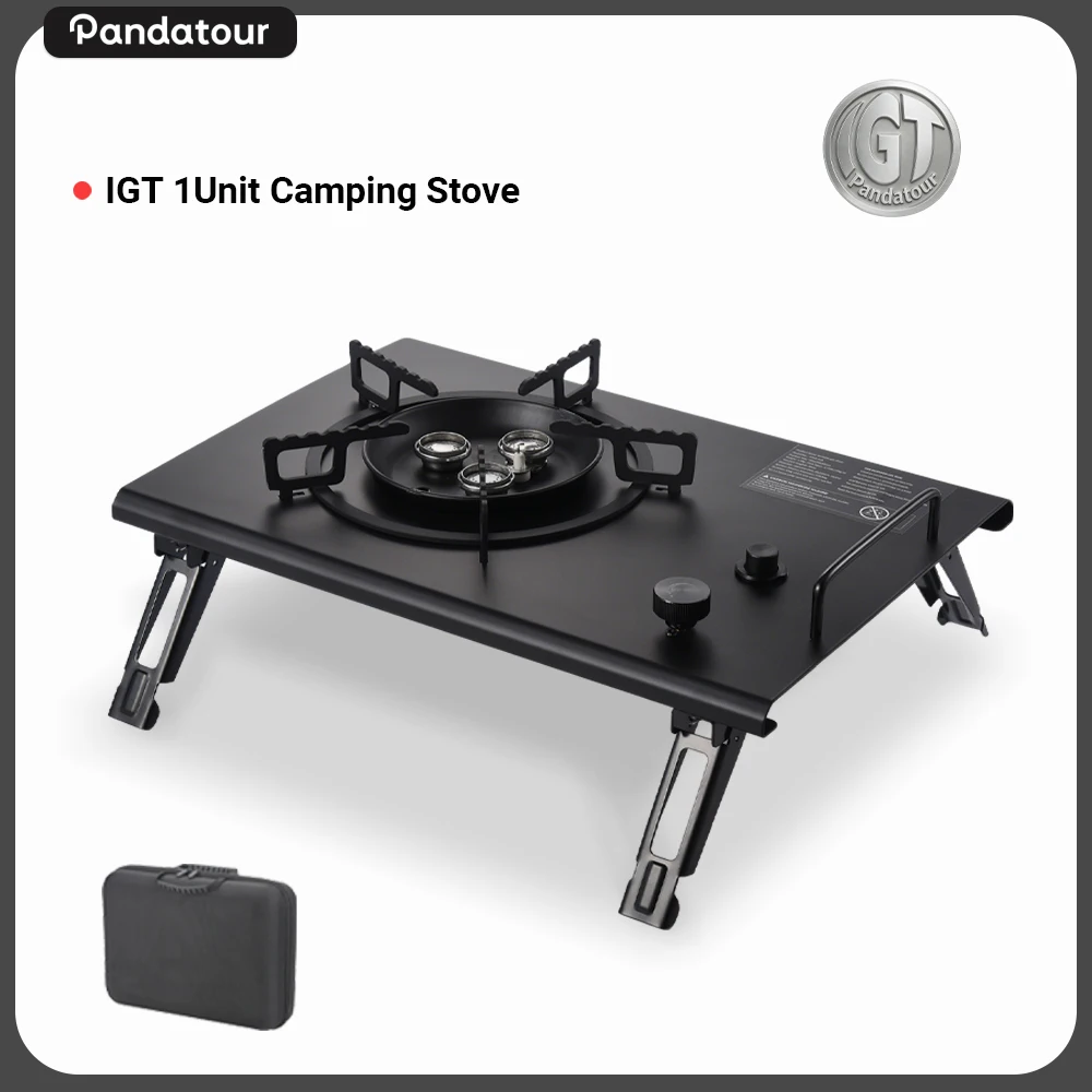 

Газовая плита Pandatour 6500W IGT, 1 шт., с зажиганием в одно касание, из нержавеющей стали, складная, регулируемая, ветрозащитная, портативная горелка для походов