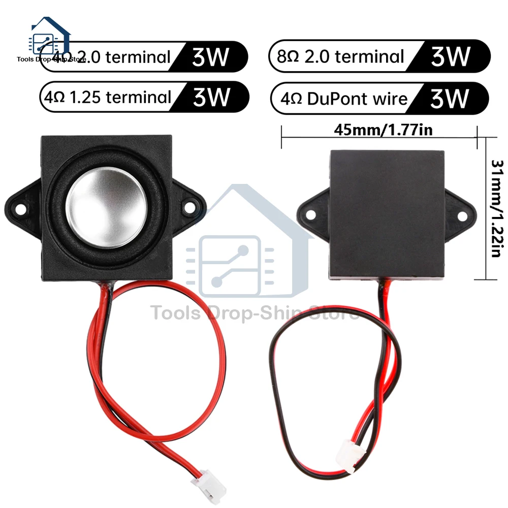 Speaker 3W 4ohm/8ohm Single Cavity DIY Mini Speaker Full-Range Cavity Mobile Portable Advertising Machine Speaker Connector