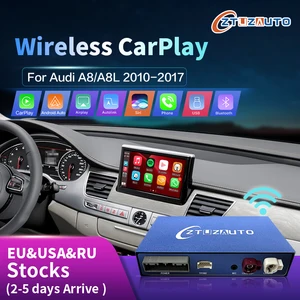 Drahtlose Schnittstelle Apple CarPlay Android Auto für Audi A8/A8L 2010-2017, unterstützt Link Mirror Airplay Car Play Maps WhatsApp 8 Billig für billige Mobilfunkverkäufe mit WI FI und WhatsApp - №3