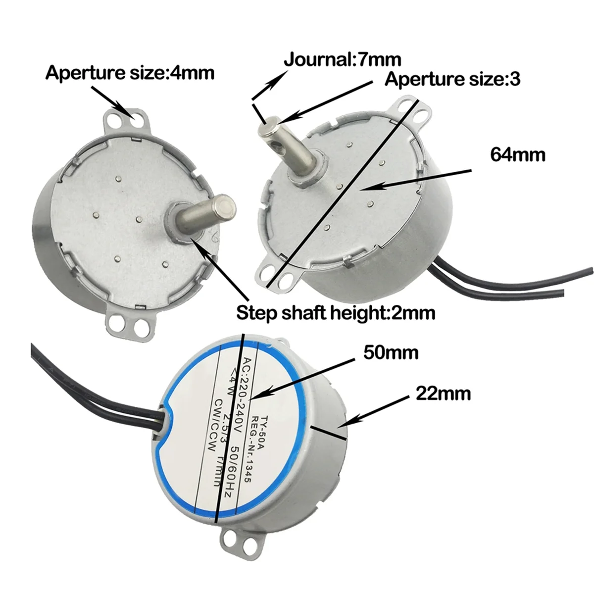 AM38M Ac Motor AC 220-240V TY-50A Oscillating Synchronous Motor Shake Heads ,50 60Hz,Fan Parts Accessories Induction Motor