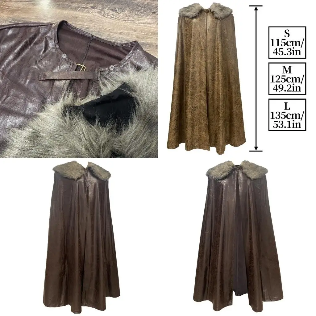 

Vintage Medieval Cloak Cosplay Capes For Halloween RolePlay Stage Performances