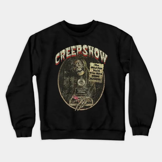 

Autumn and Winter Style Retro Horror Creepshow Tribute Cotton Crew Neck Sweatshirt Versatile and Loose