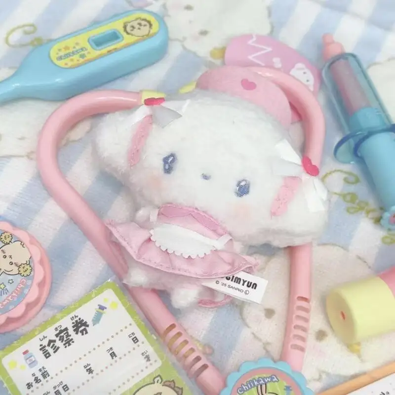 

Плюшевая кукла-брелок Sanrio Nurse Cogimyun, подвеска для рюкзака, кошелька, украшение для автомобильного зеркала заднего вида, подарок на день рождения другу