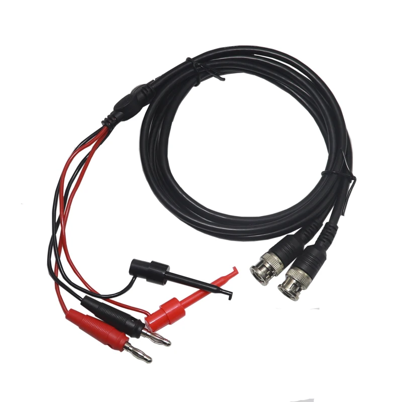 【1PCS】BNC Male Plug To Dual Hook Clip Alligator Clip Banana Plug Test Lead For For Oscilloscope/Multimeter