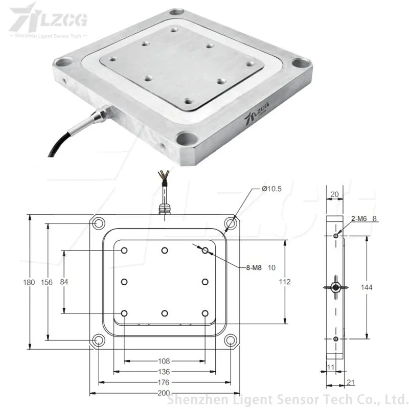 5 ton 15/10ton Flat Shape Push Force Sensor Engineering Compression Load Cell Planar Stress Pressure Plank Pose Surface Plate