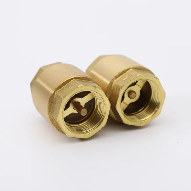 1pc DN15/DN20/DN25 NPT Brass Female Thread In-Line Spring Check Valve 25mm Diameter 200WOG For Water Control