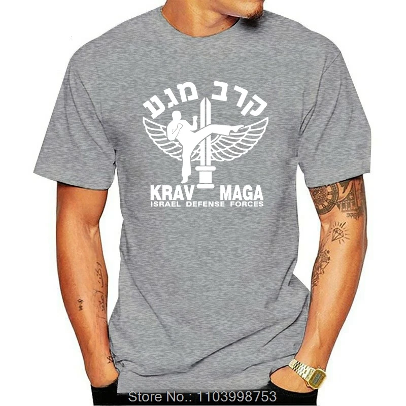 Men Summer Cotton Male Casua Letters  New 2023 Krav Maga Instructor Front & Back Print Customized Black Cotton t-shirt