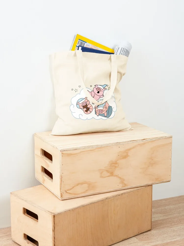3 Sleeping Giddy Piggies Tote Bag the tote bag bags woman 2025 sac pour femme women bag