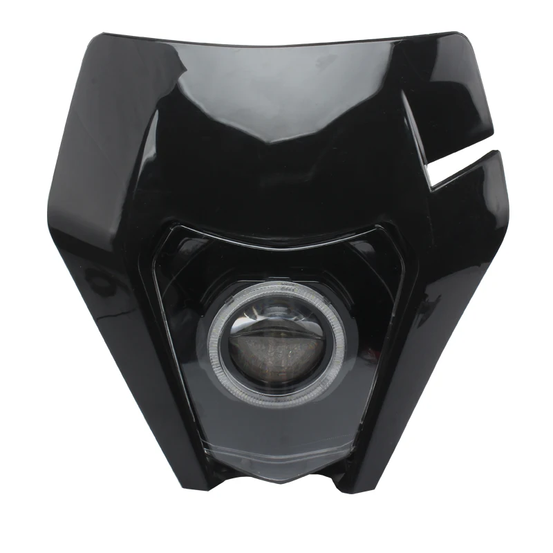 Rodada LED Wick cabeça farol para motocicletas, faróis, carenagem Supermoto, motocross, enduro, EXC, SXF, MX, Dirt Bike, 2019, novo