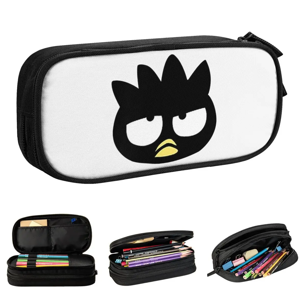 Badtz Marus Logo Cute Penguin Pencil Case Fun Pen Bags Student Large Storage School Supplies Gifts Pencilcases