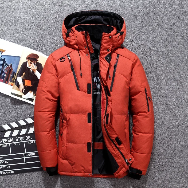 2024 New 20 Degree Winter Clothing Men White Duck goose Feather coat Thick Mens Warm Snow Jacket Coat Windbreaker