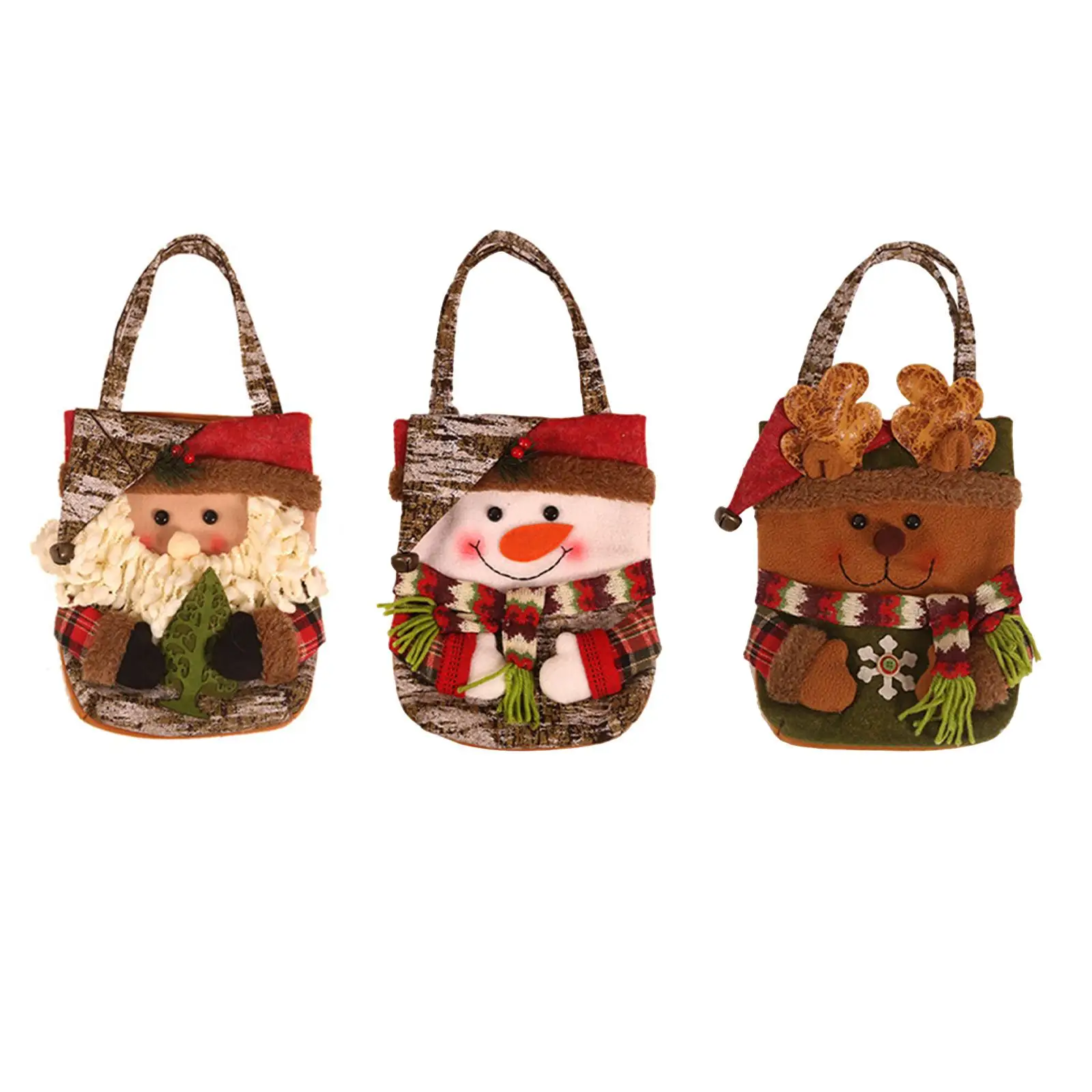 

Christmas Gift Bag Multifunctional Holiday Handbag Christmas Ornament Reusable Handbag for Wedding Shopping Party Holiday Xmas