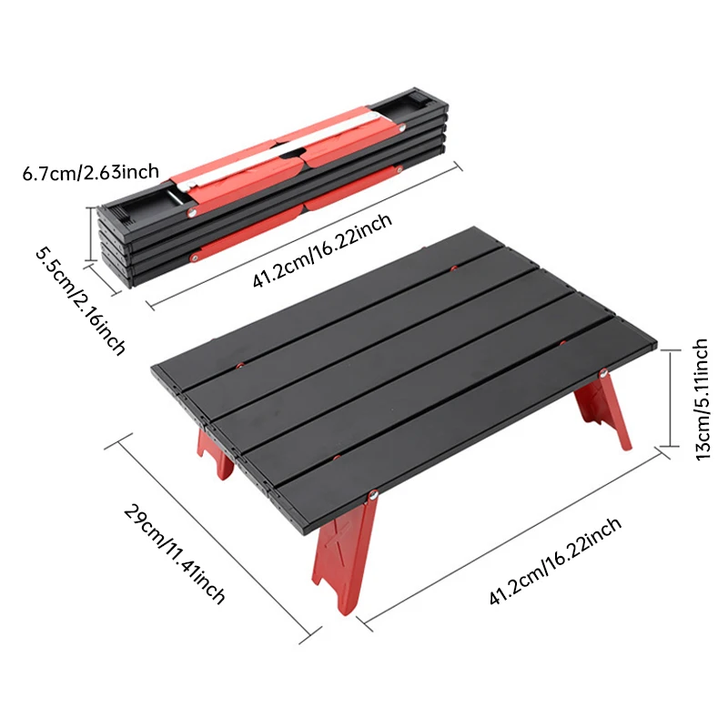 Outdoor Lightweight Portable Mini Collapsible Aluminum Alloy Lightweight Folding Table Casual Tent Camping Coffee Table