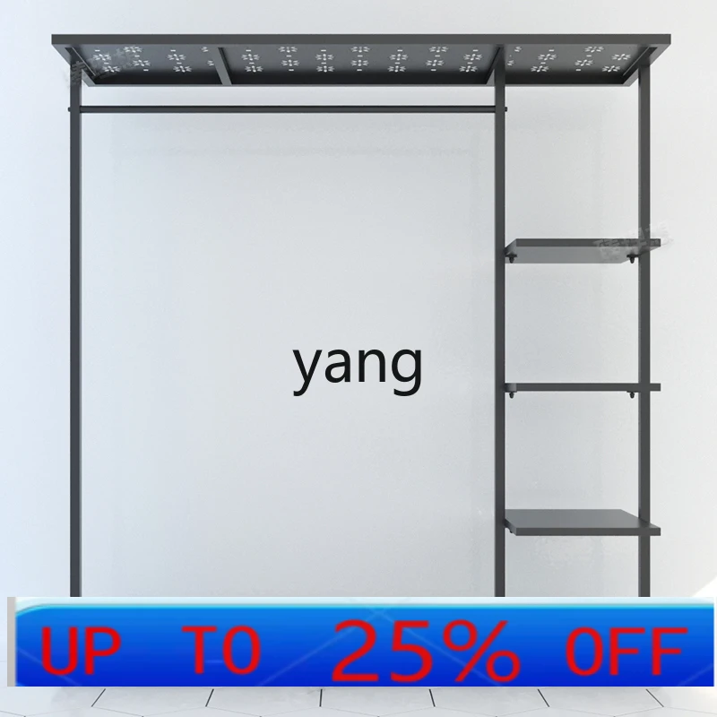 

LTT clothing store display rack simple wrought iron hanger household bedroom floor-to-ceiling bag hanger