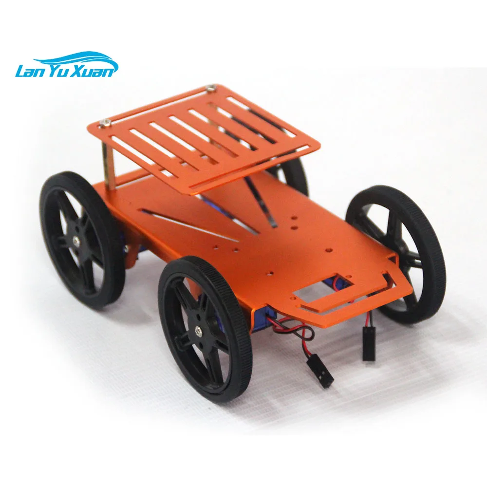 4WD Servo Motor Smart Robot Car Chassis Kit DIY Educational RC Cars for Robot Programming Competition