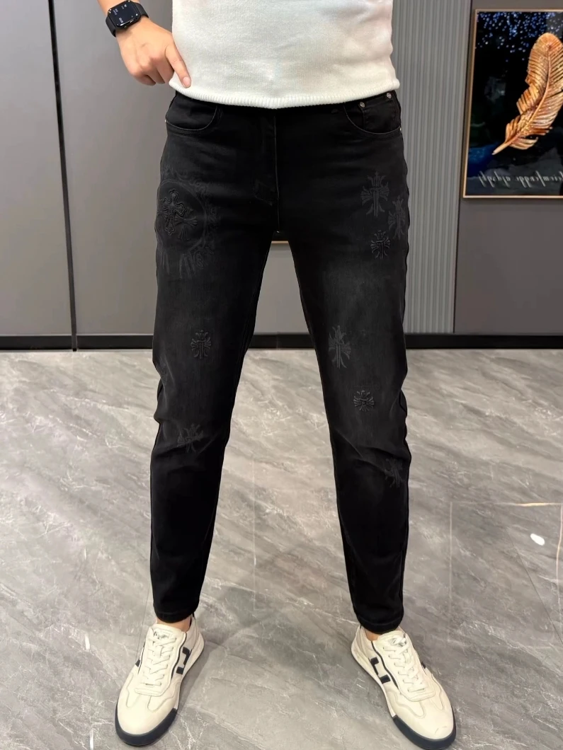

New Men's Spring Autumn Faionable Straight Leg Jeans Versatile High Quali Premium Feel Water Waed Casual Sle Jeans