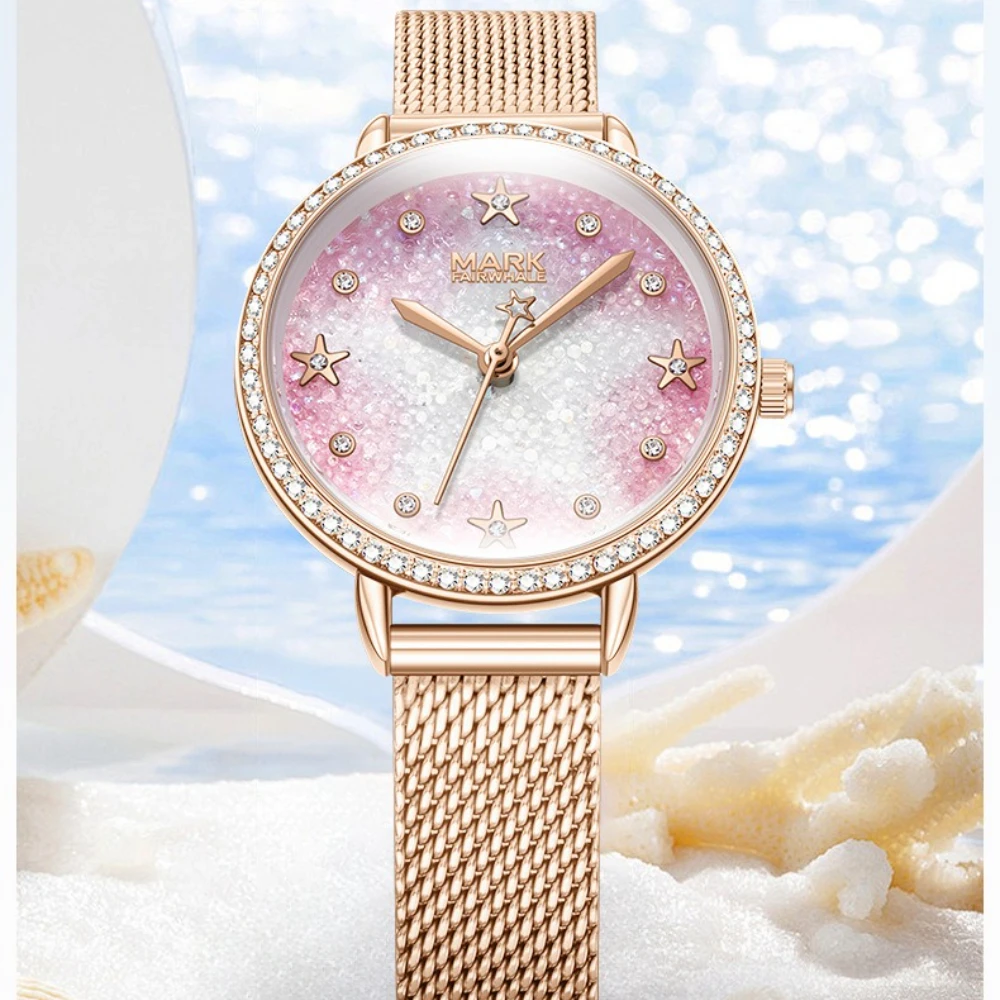 Mark Fairwhale 3130 New Women's Watch Quartz Luxury High Diamond Waterproof Watches for Women Relojes Para Damas Reloj Mujer