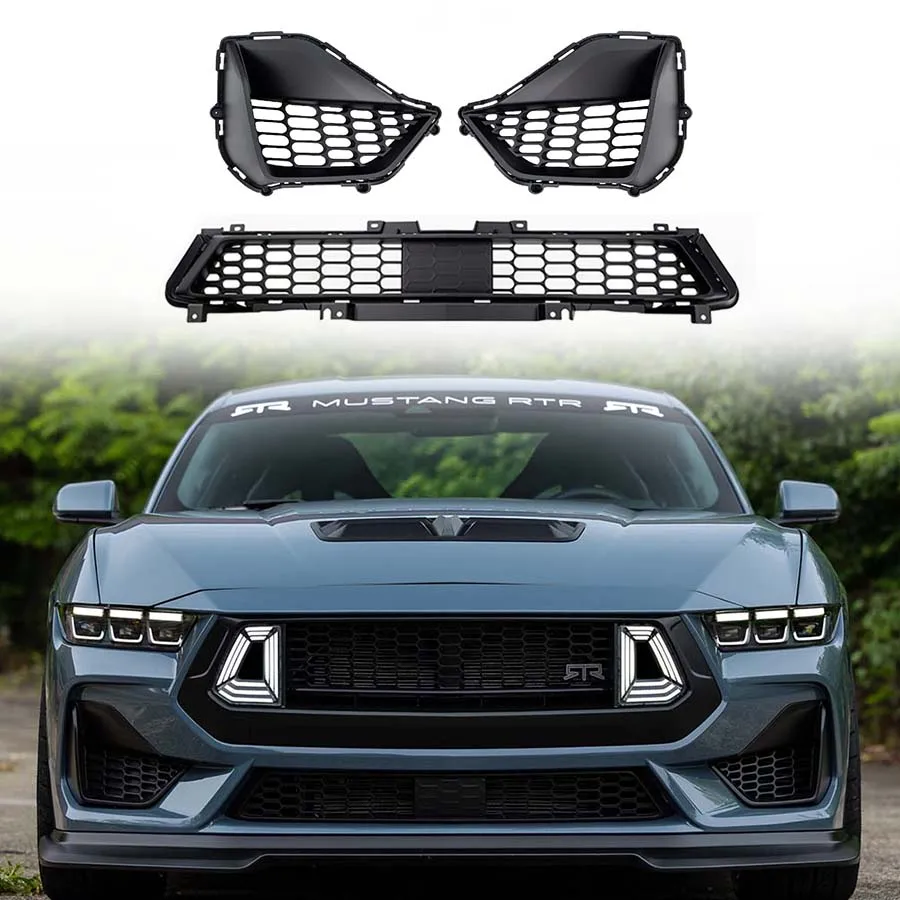 Lower Grille For Ford Mustang Dark Horse 2024 S650 EcoBoost 2.3L Corner Grilles Both Sides Body Kit