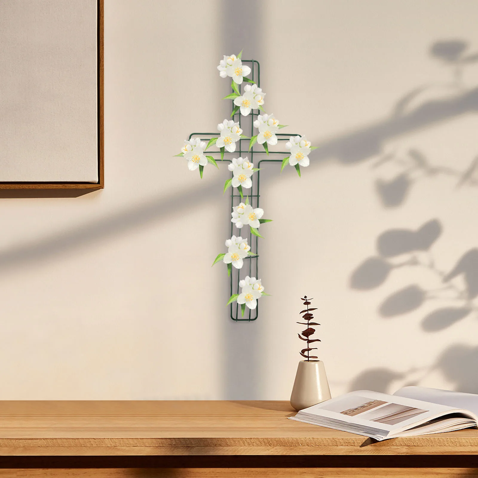 

Iron Frame 12 Inch Metal Wire Cross Shaped Wreath Rack For Diy Christmas Wedding Easter Decor Wreath Making Supplies