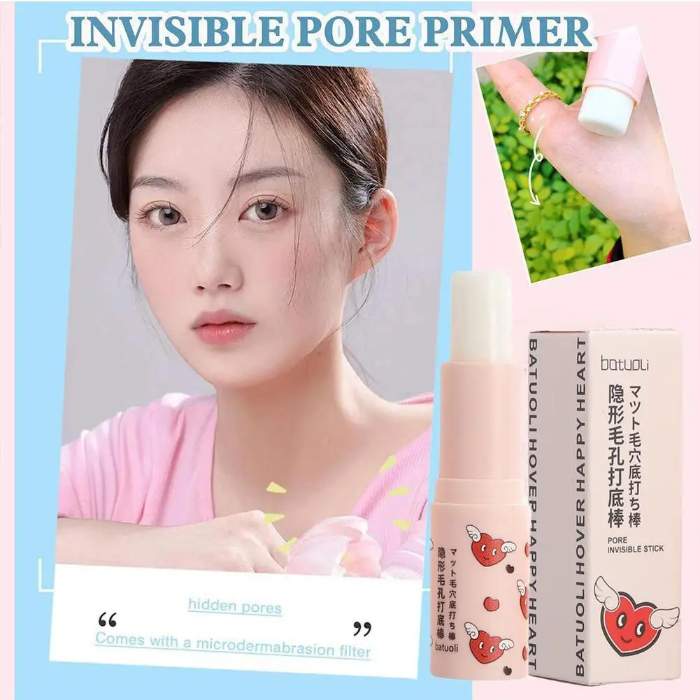 Invisible Pore Primer Stick, impermeável, controle de óleo, maquiagem fina, base de primer, isolamento de linhas, borracha facial, S R7m5