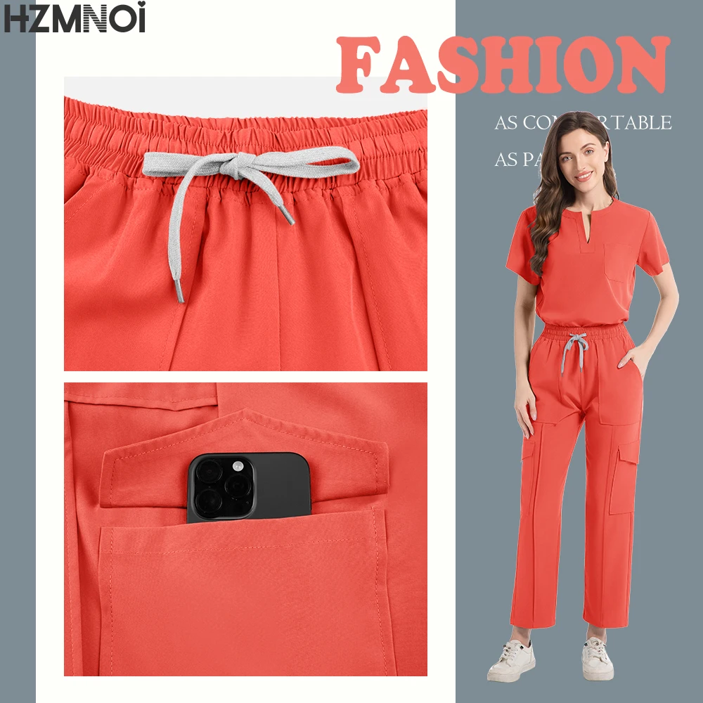 الصيف الدعك الطبية زي المستشفى معاطف للأطباء والممرضات عمال 4-way تمتد عيادة الحيوانات الأليفة التمريض الدعاوى طبيب الأسنان ملابس العمل