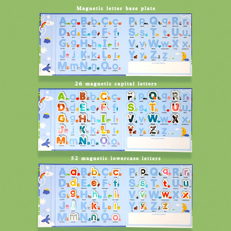 Kids English Magnetic Letters Card Toddlers Quiet Book Math Arithmetic Montessori Educational Toys Baby Early Learning Math Toys